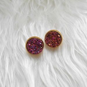 🆕️ Gold Druzy Earrings